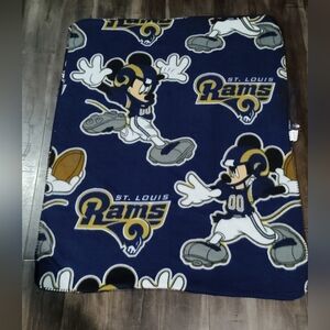 🆕 Mickey Mouse NFL St Louis Rams Throw Blanket